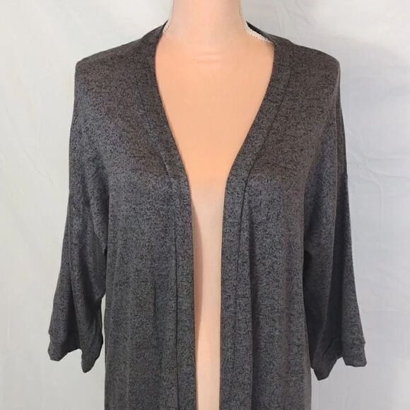 Agnes & Dora Dark Grey Open Knit Midi Cardigan with Pockets XL NWOT - Picture 5 of 16